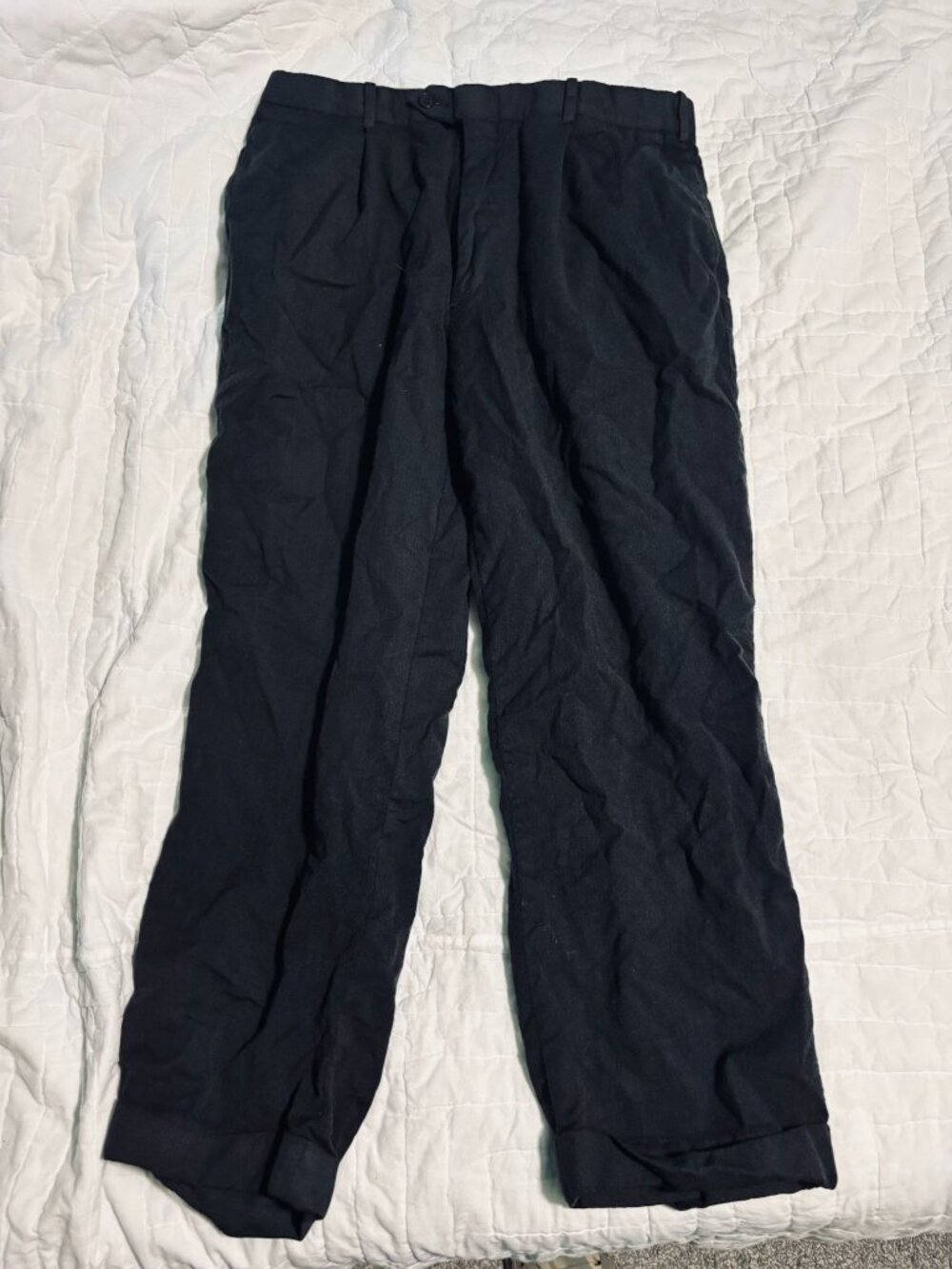 Britches Charcoal Wool Pleated Dress Pants Size 36R Mens Classic Fit